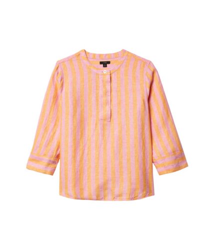 Imbracaminte femei jcrew baude linen tunic top in bold stripe orangepink