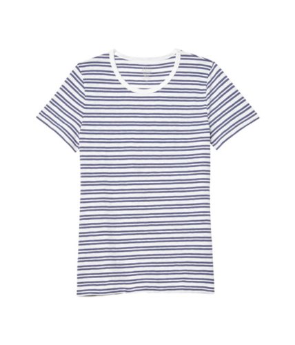 Imbracaminte femei jcrew painter shrunken crew t-shirt in stripe white ocean saybrook stripe