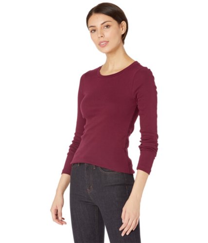 Imbracaminte femei jcrew slim perfect long sleeve t-shirt vintage burgundy