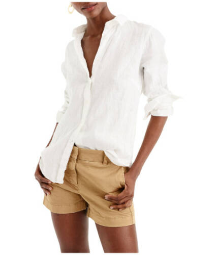 Imbracaminte femei jcrew slim perfect shirt in irish linen white