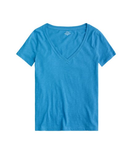 Imbracaminte femei jcrew vintage cotton v-neck t-shirt prussian blue