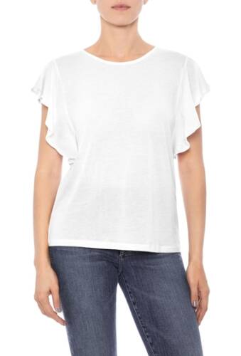 Imbracaminte femei joes jeans kimber flutter sleeve t-shirt white