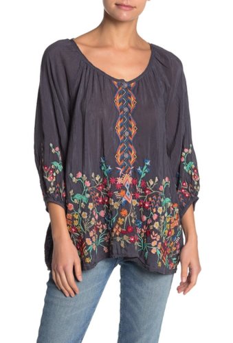 Imbracaminte femei johnny was sarah floral embroidered blouse graphite