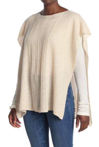 Imbracaminte femei johnny was thea cable knit cashmere blend poncho cream