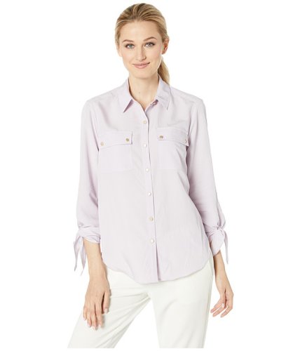 Imbracaminte femei jones new york tie sleeve button up shirt lavender