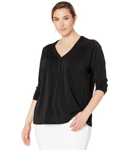 Imbracaminte femei junarose plus size tilde long sleeve blouse black