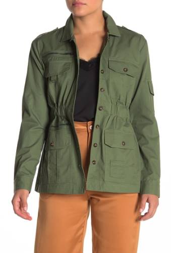Imbracaminte femei kendall and kylie spread collar military jacket kylie green