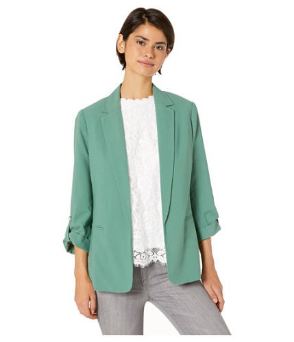 Imbracaminte femei kensie stretch crepe jacket with roll tab sleeve detail ks4k2326 planter green