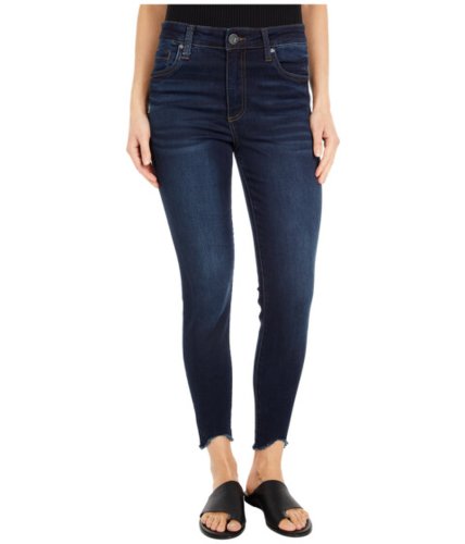 Imbracaminte femei kut from the kloth connie high-rise ankle skinny with curve raw hem in alter alter wash