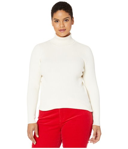 Imbracaminte femei lauren ralph lauren plus size turtleneck sweater mascarpone cream