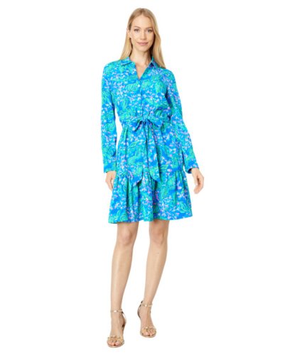 Imbracaminte femei lilly pulitzer eilenne dress eclipse blue serenade in the shade