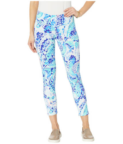 Imbracaminte femei lilly pulitzer luxletic weekender midi leggings turquoise oasis wave after wave
