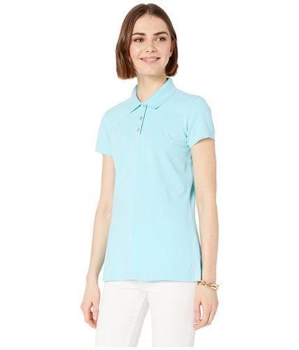 Imbracaminte femei lilly pulitzer meredith short sleeve golf polo bali blue