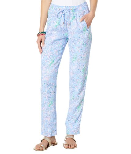 Imbracaminte femei lilly pulitzer taron pants blue peri the turtle package