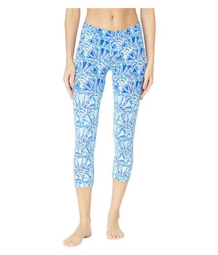 Imbracaminte femei lilly pulitzer upf 50 weekender crop leggings whisper blue one of a kind engineered leggings
