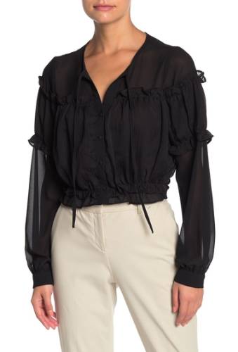 Imbracaminte femei line dot jayne button down contrast blouse black