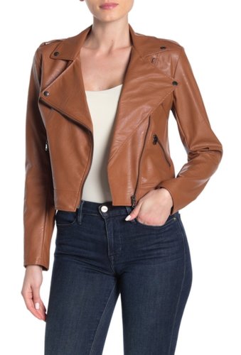 Imbracaminte femei lola made in italy faux leather jacket cognac
