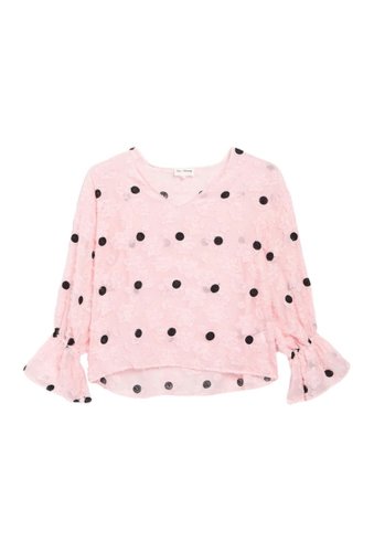 Imbracaminte femei love harmony polka dot long sleeve blouse pink