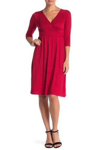 Imbracaminte femei loveappella banded waist dress red