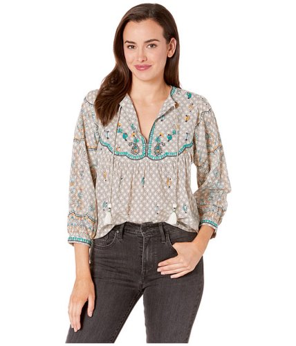 Imbracaminte femei lucky brand embroidered peasant top multi