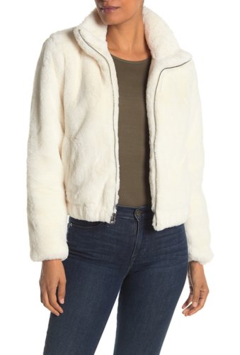 Imbracaminte femei lucky brand missy two tone faux fur jacket cream