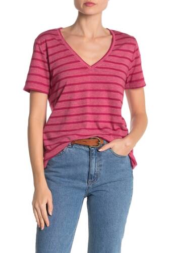 Imbracaminte femei lucky brand striped burnout t-shirt cherries jubilee