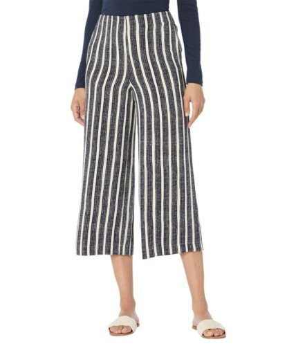 Imbracaminte femei lysse marina stretch woven wide leg crop pants wavy stripe