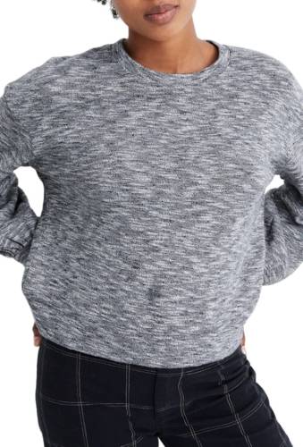 Imbracaminte femei Madewell textured crewneck sweatshirt hthr coal
