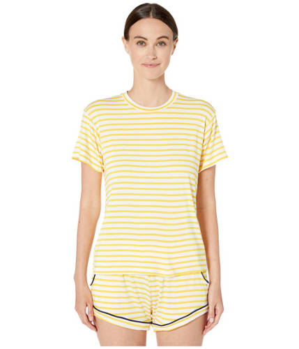 Imbracaminte femei maison du soir luca t-shirt yellow stripe