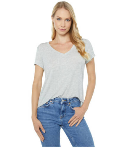 Imbracaminte femei majestic filatures soft touch semi relaxed v-neck t-shirt brume chime