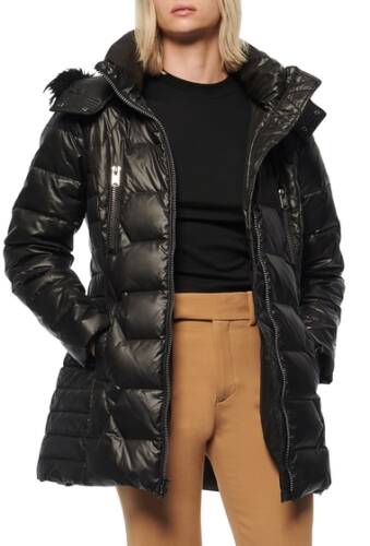 Imbracaminte femei marc new york by andrew marc pomona faux fur trim down puffer jacket black