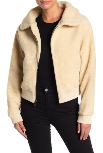 Imbracaminte femei marc new york faux shearling grizzly bomber jacket natural
