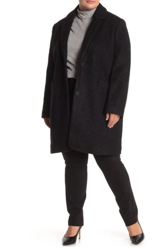 Imbracaminte femei marc new york paige boucle wool blend coat plus size black