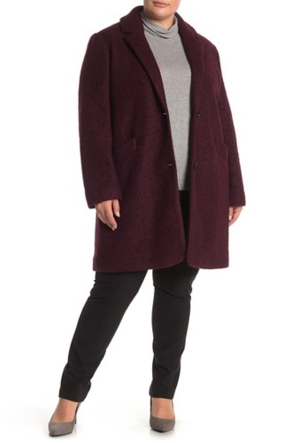 Imbracaminte femei Marc New York paige boucle wool blend coat plus size burgundy