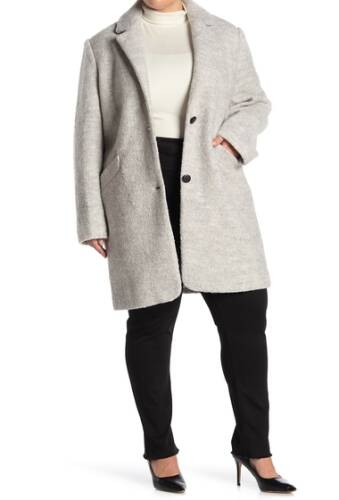 Imbracaminte femei marc new york paige boucle wool blend coat plus size ivory