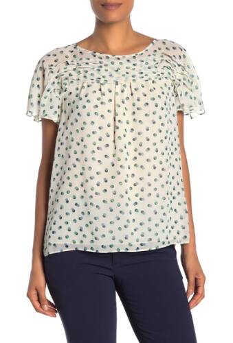 Imbracaminte femei max studio pleated yoke dot print blouse tfemsirp
