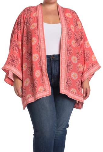 Imbracaminte femei max studio printed crepe kimono plus size crblmscp