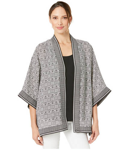 Imbracaminte femei maxstudio kimono top blackivory contrast tanger tile