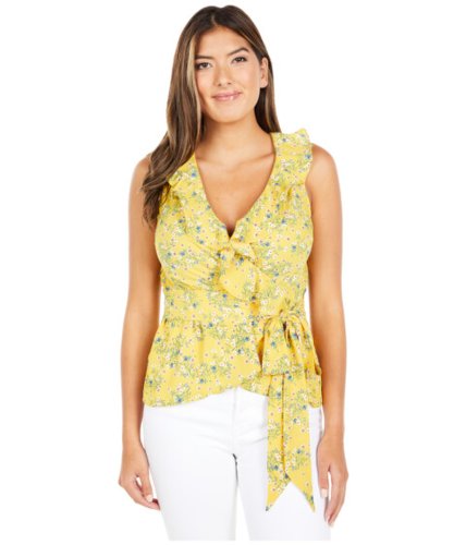 Imbracaminte femei maxstudio sleeveless ruffle top yellow floral