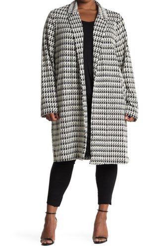 Imbracaminte femei melloday print jacket plus size blkivory houndstoot