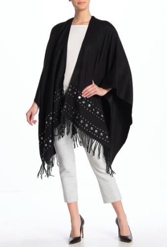 Imbracaminte femei michael michael kors embellished fringe trim shawl black