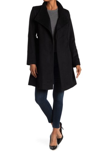 Imbracaminte femei michael michael kors missy asymmetrical belted wool blend coat black