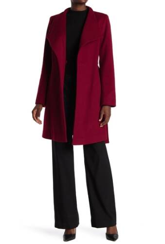 Imbracaminte femei michael michael kors missy asymmetrical belted wool blend coat red