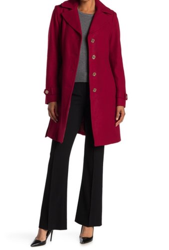 Imbracaminte femei michael michael kors missy belted wool blend trench coat red