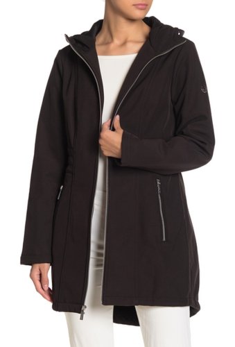 Imbracaminte femei Michael Michael Kors missy front zip hooded jacket black