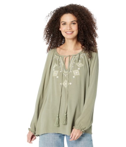 Imbracaminte femei miss me woven embroidered top olive green
