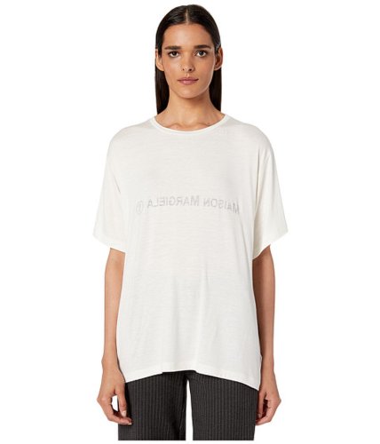 Imbracaminte femei mm6 maison margiela logo t-shirt off-white