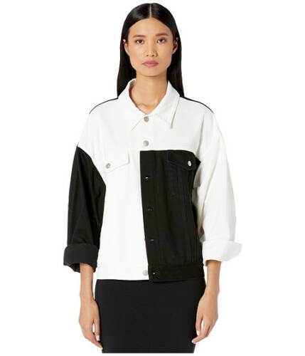 Imbracaminte femei mm6 maison margiela oversized denim jacket whiteblack