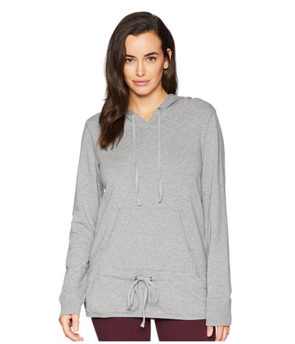 Imbracaminte femei mod-o-doc cotton modal fleece pullover drawstring hoodie granite heather