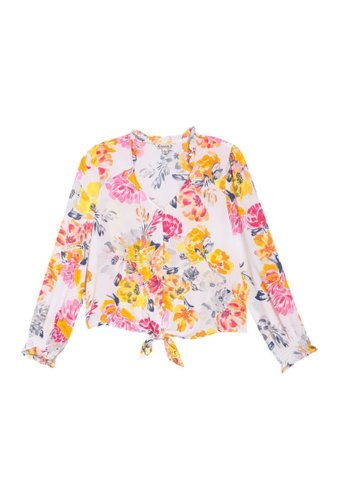 Imbracaminte femei nanette nanette lepore long sleeve floral printed blouse whtmul2841